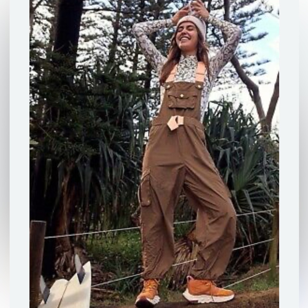 Free People FP Movement Morning Meadow Jumpsuit overalls Sz xs Retail $168 NWOT